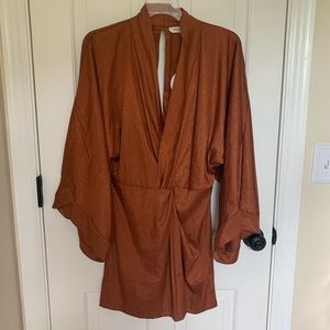 Vici Dolls brown silk dress